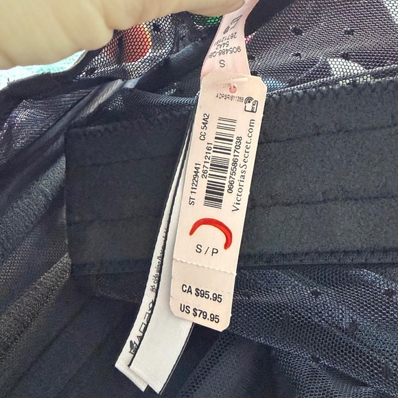 Victoria's Secret Black Velvet Sheer Dot Corset Bustier Top Size S Whimsigoth - Picture 3 of 3